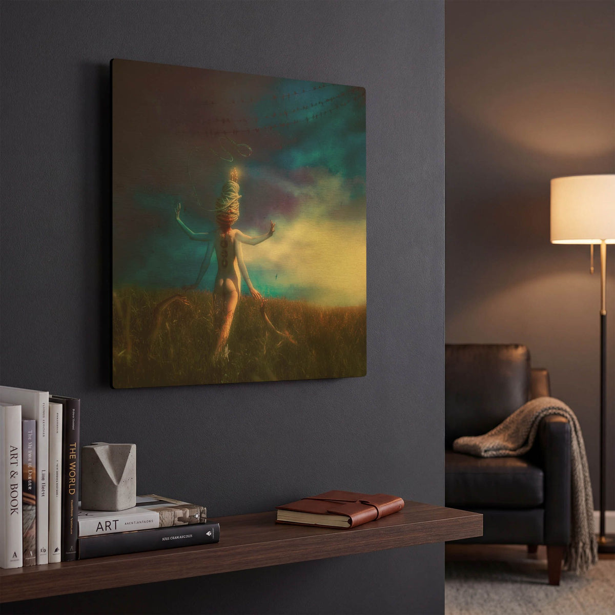 'Scarecrow' By Mario Sanchez Nevado Gold Metal Wall Art