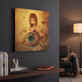 'Big Brother' By Mario Sanchez Nevado Gold Metal Wall Art