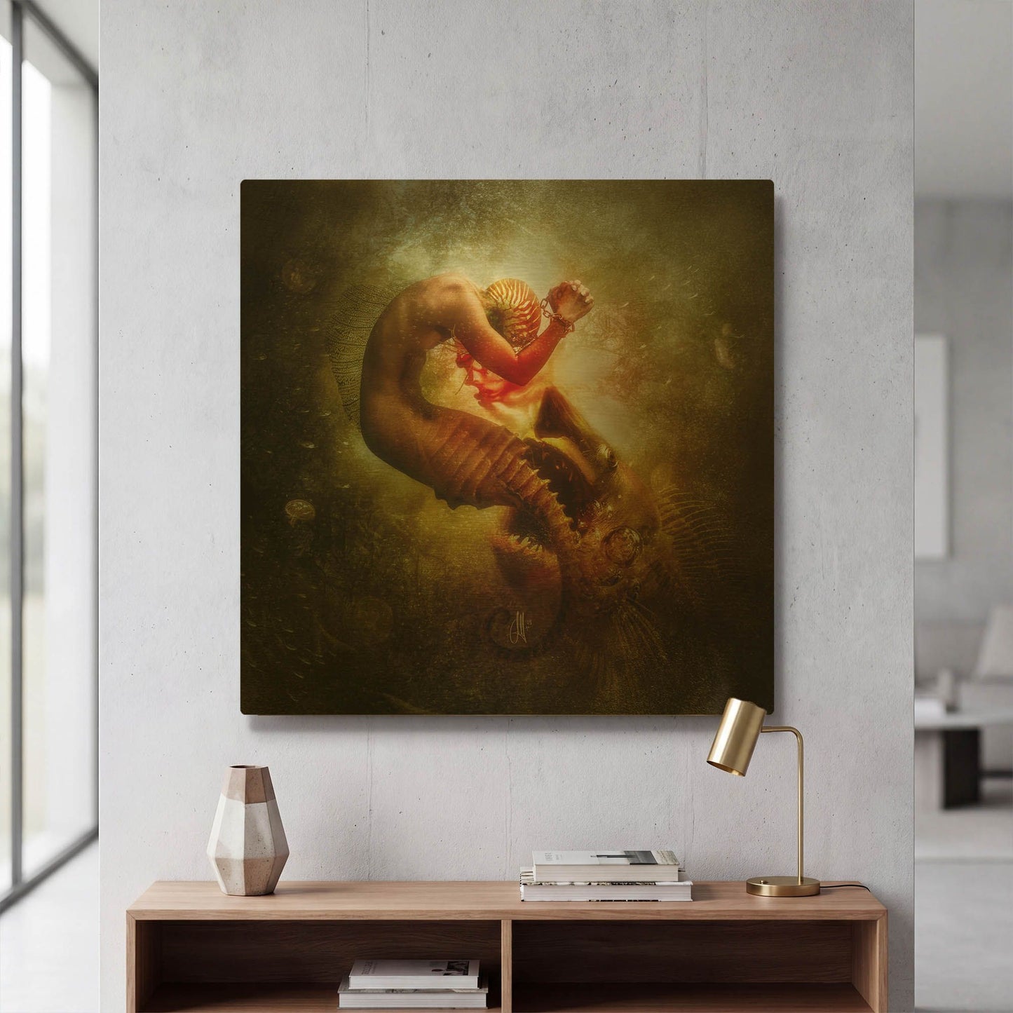 'Wanderer' By Mario Sanchez Nevado Gold Metal Wall Art