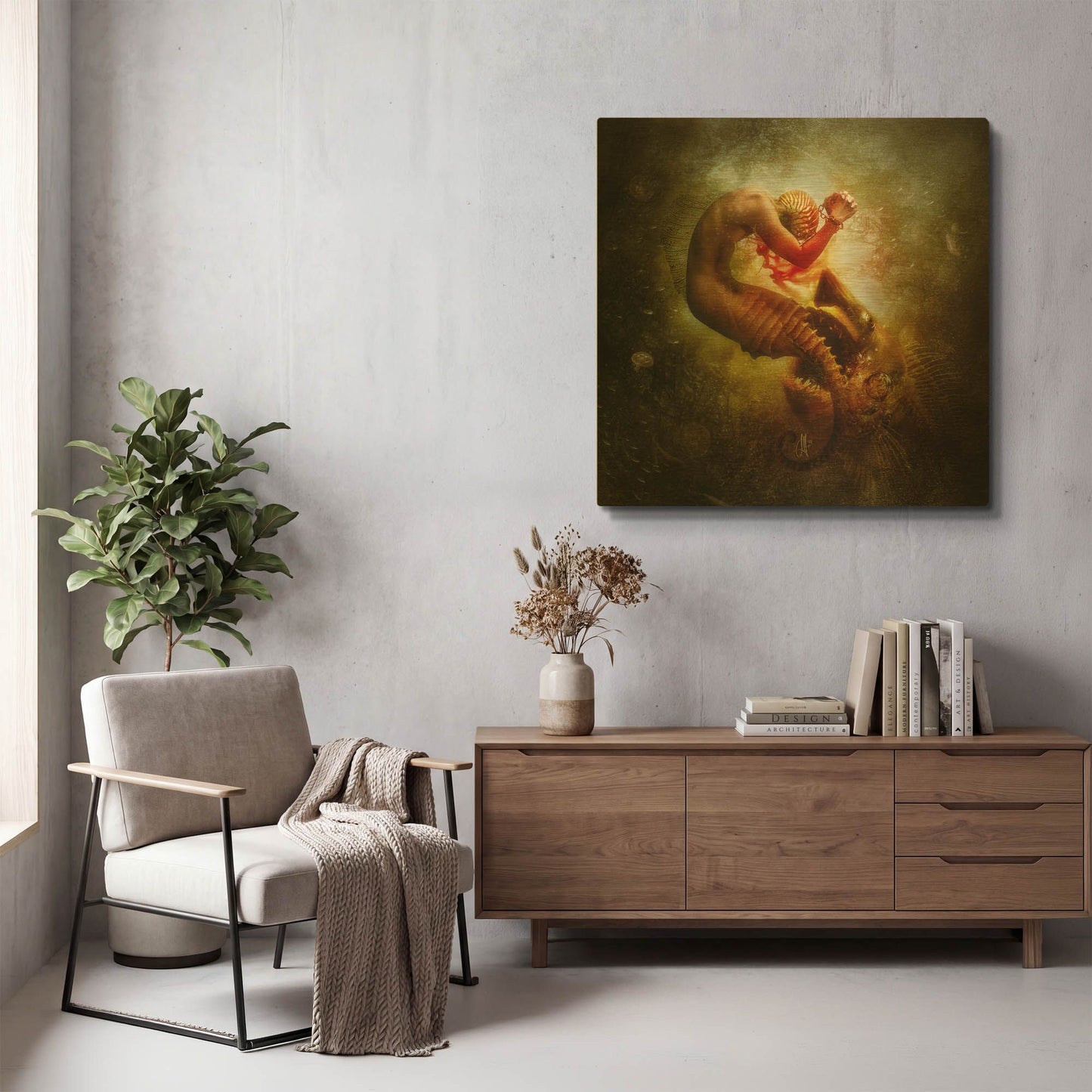 'Wanderer' By Mario Sanchez Nevado Gold Metal Wall Art