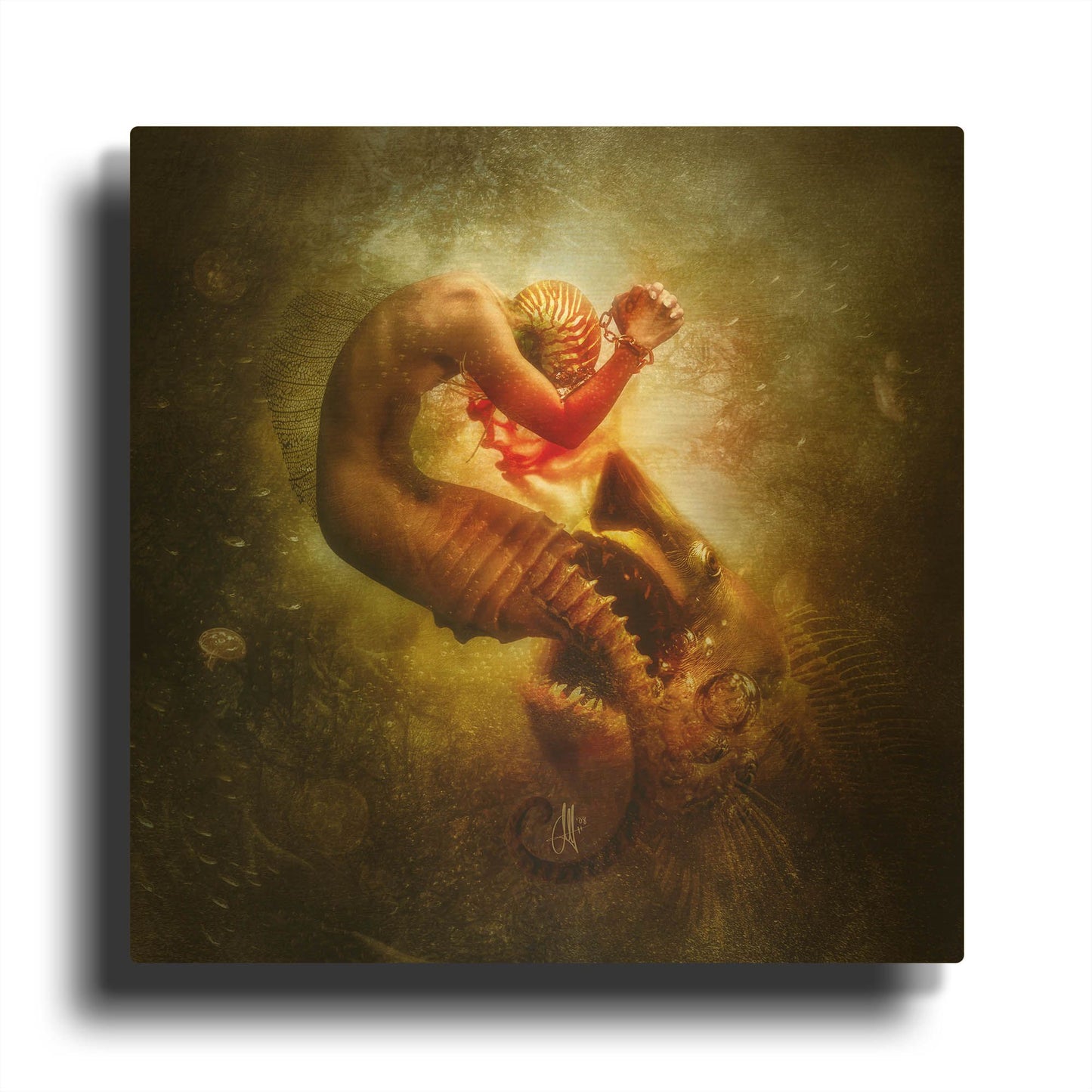'Wanderer' By Mario Sanchez Nevado Gold Metal Wall Art
