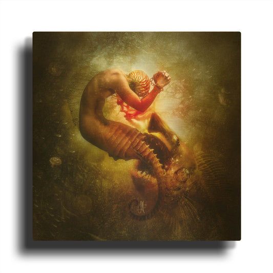 'Wanderer' By Mario Sanchez Nevado Gold Metal Wall Art
