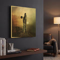 'Postlife' By Mario Sanchez Nevado Gold Metal Wall Art