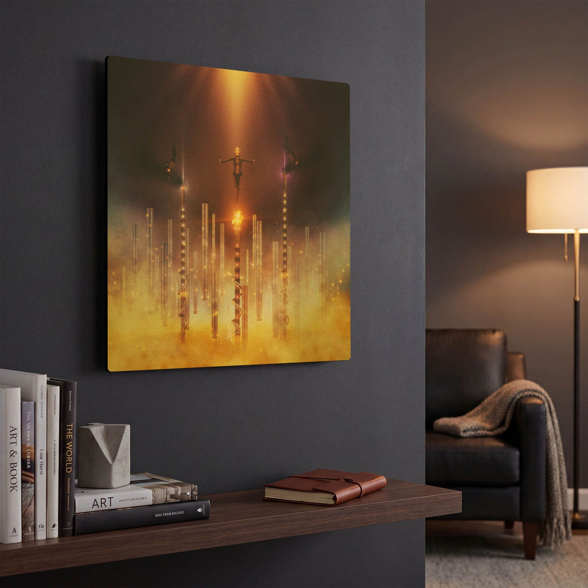 'Prometheus' By Mario Sanchez Nevado Gold Metal Wall Art
