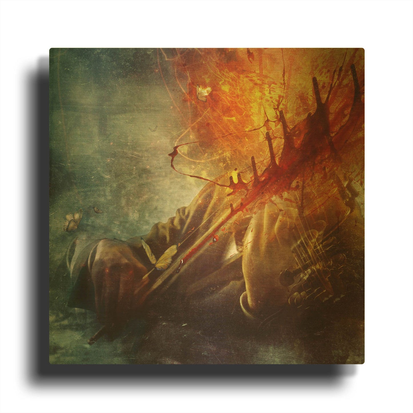 'A Look Into The Abyss' By Mario Sanchez Nevado Gold Metal Wall Art