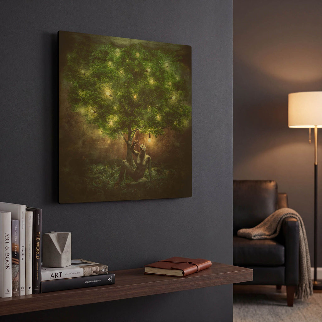'The Garden' By Mario Sanchez Nevado Gold Metal Wall Art