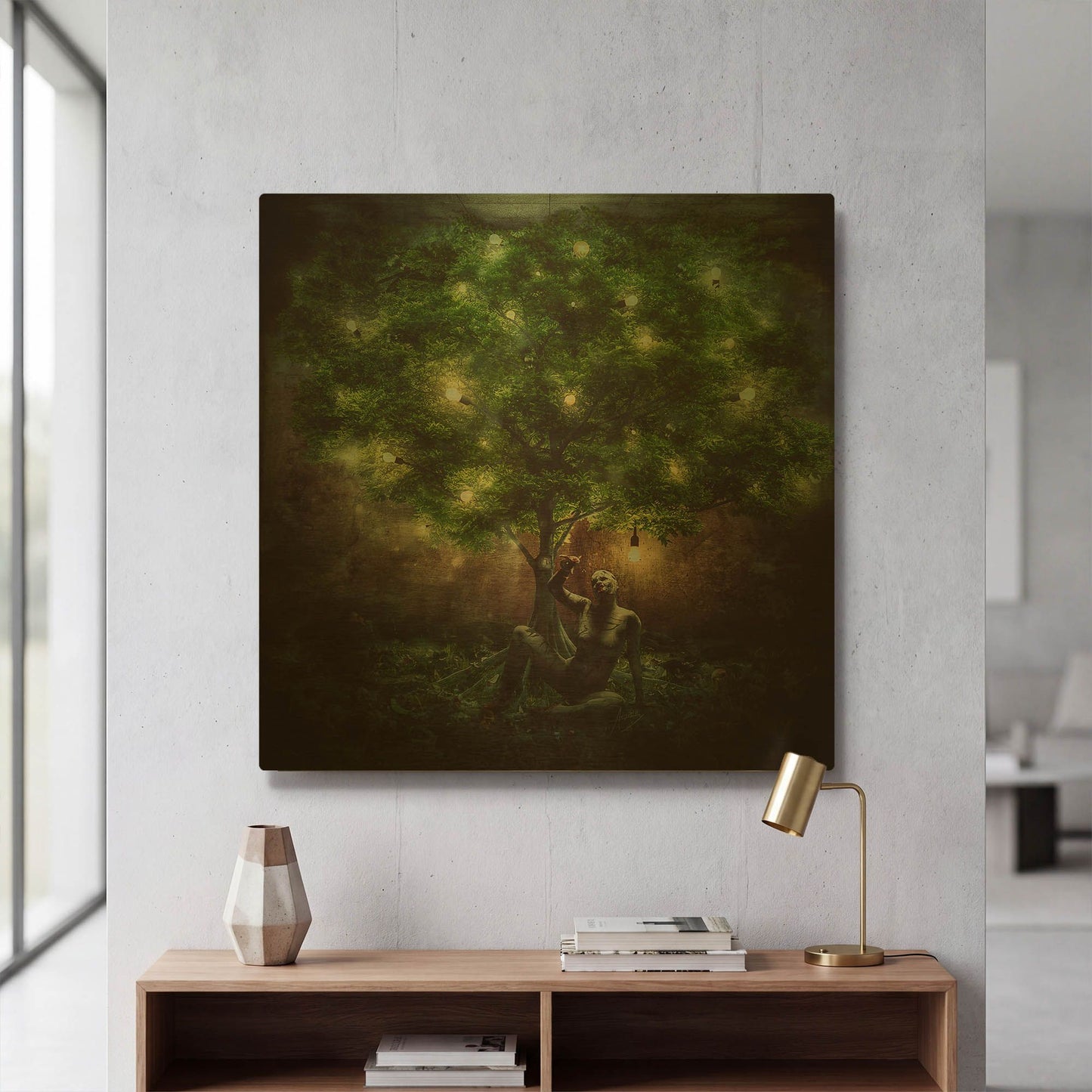 'The Garden' By Mario Sanchez Nevado Gold Metal Wall Art