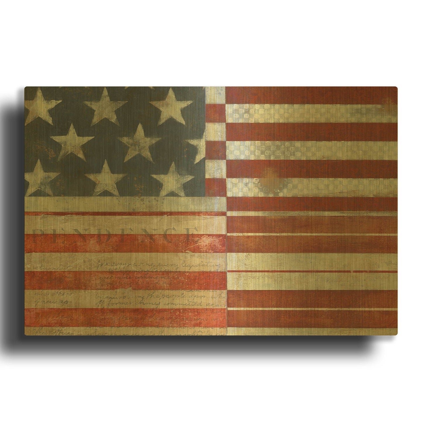 'Flag of Independence' By LUXE Gold Metal Wall Art