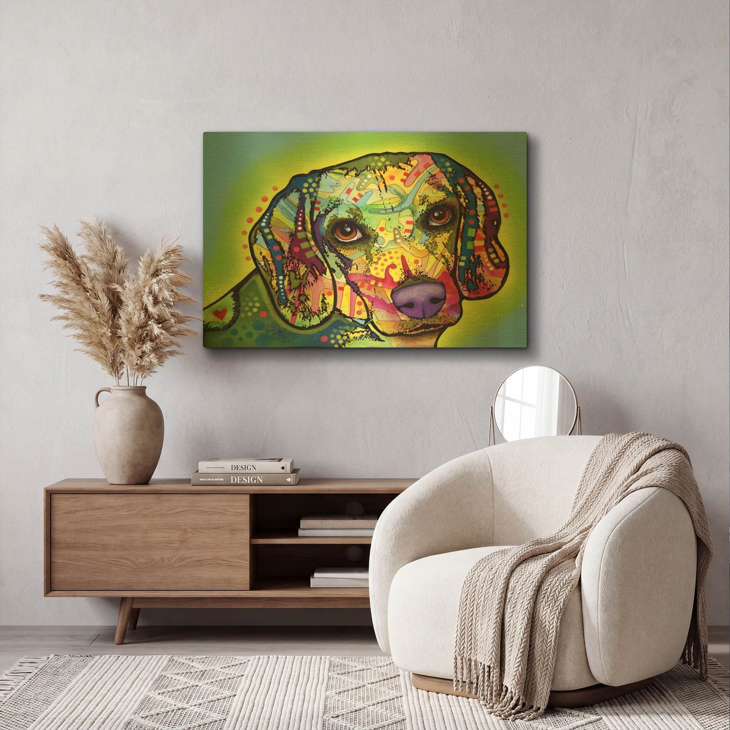 'Beagle' By Dean Russo Gold Metal Wall Art
