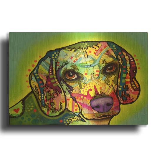 'Beagle' By Dean Russo Gold Metal Wall Art