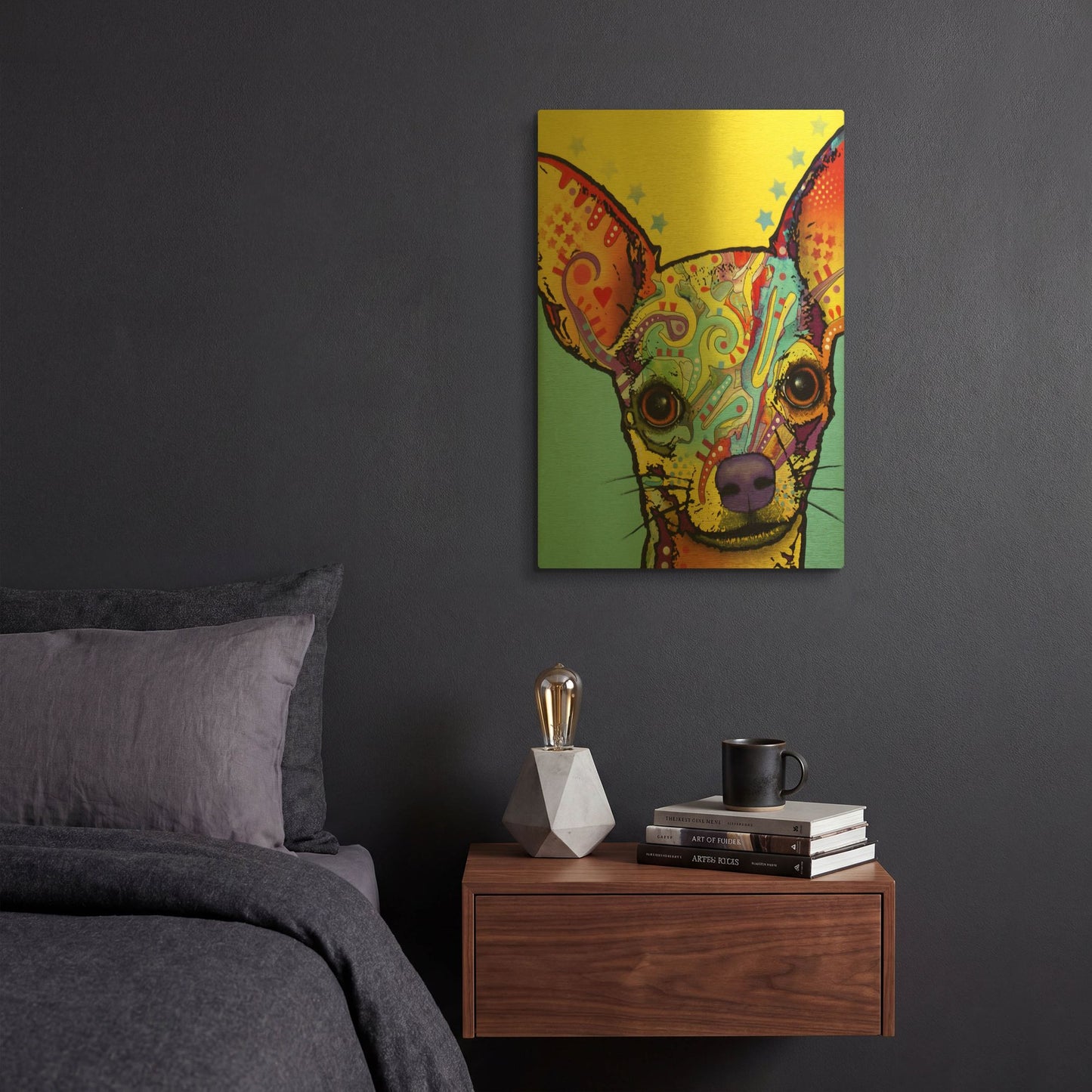 'Chihuahua I' By Dean Russo Gold Metal Wall Art