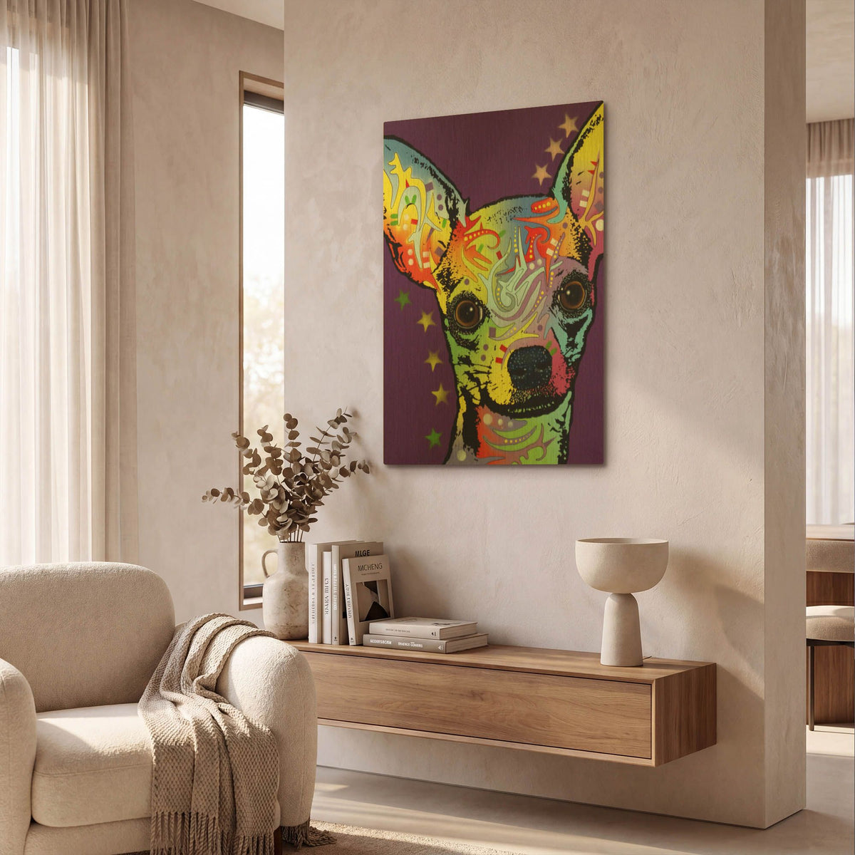 'Chihuahua Ii' By Dean Russo Gold Metal Wall Art
