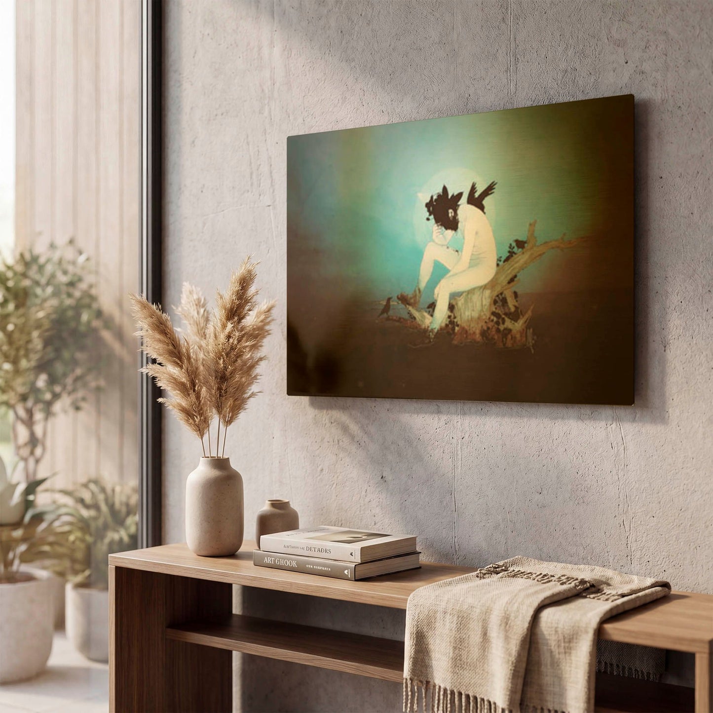 'Black Lake' By Mario Sanchez Nevado Gold Metal Wall Art