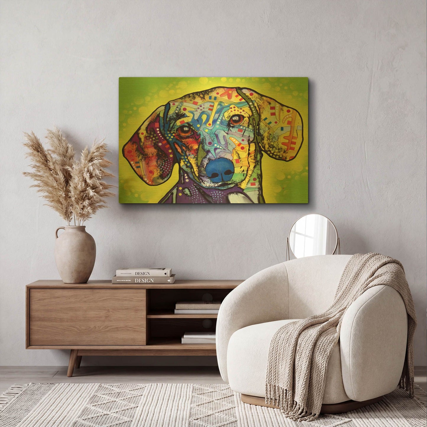 'Dachshund' By Dean Russo Gold Metal Wall Art