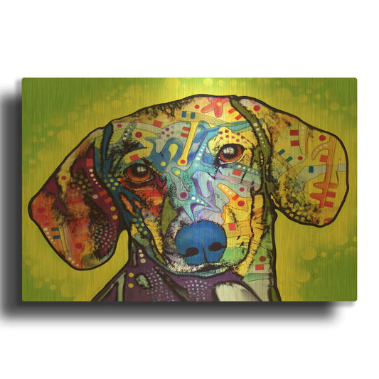 'Dachshund' By Dean Russo Gold Metal Wall Art