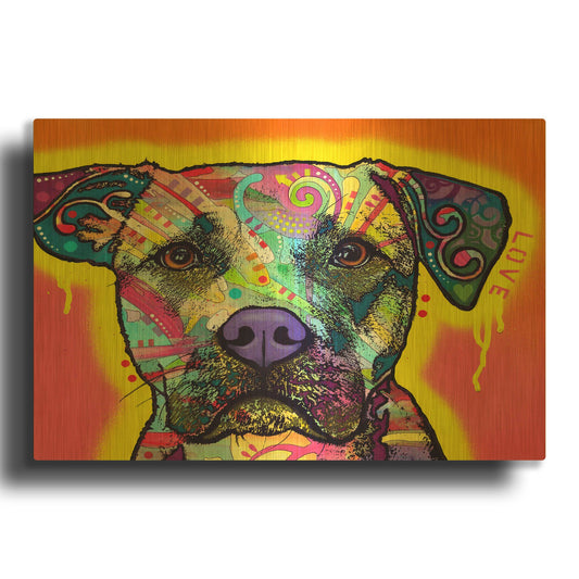'Drip Love' By Dean Russo Gold Metal Wall Art