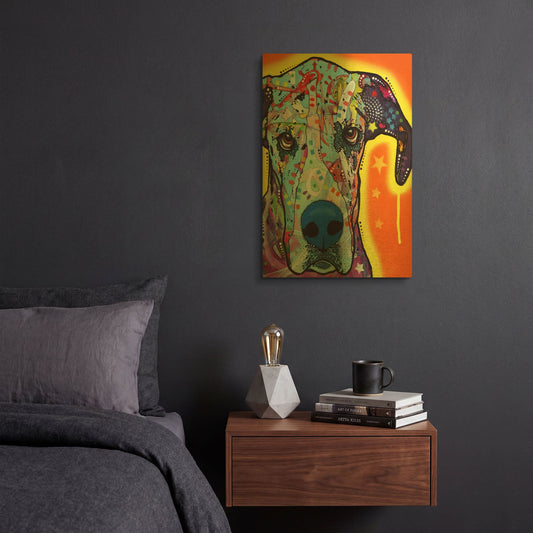 'Great Dane' By Dean Russo Gold Metal Wall Art