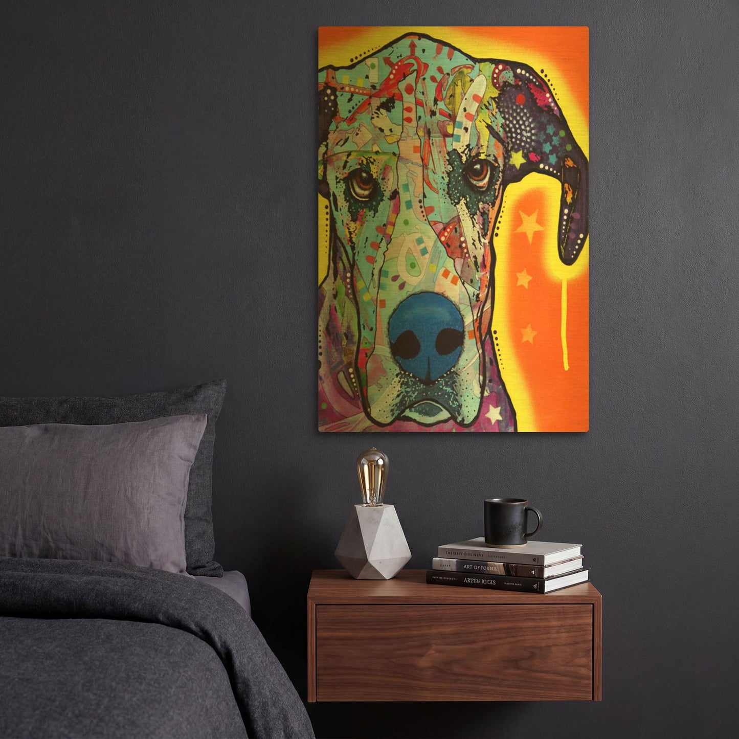 'Great Dane' By Dean Russo Gold Metal Wall Art