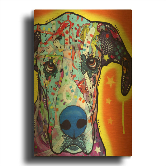 'Great Dane' By Dean Russo Gold Metal Wall Art