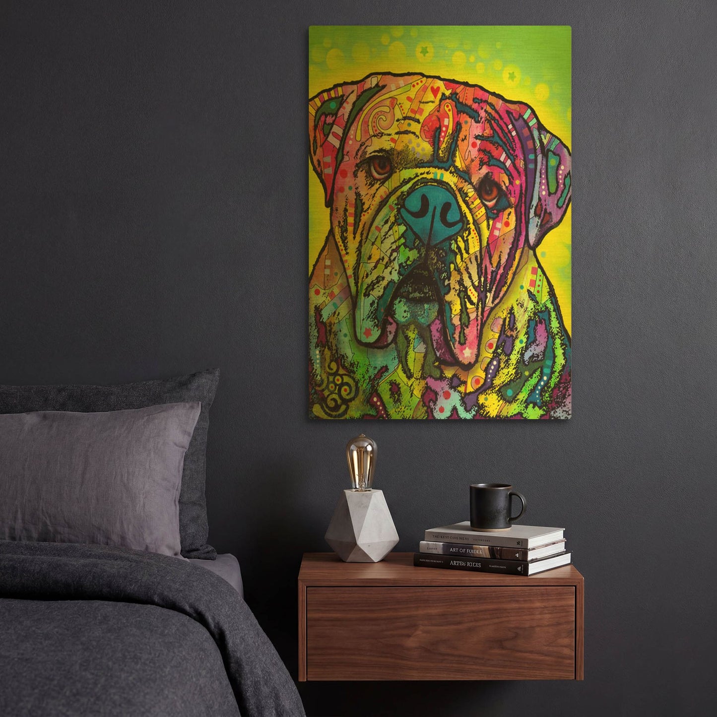 'Hey Bulldog' By Dean Russo Gold Metal Wall Art