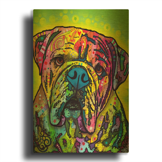 'Hey Bulldog' By Dean Russo Gold Metal Wall Art