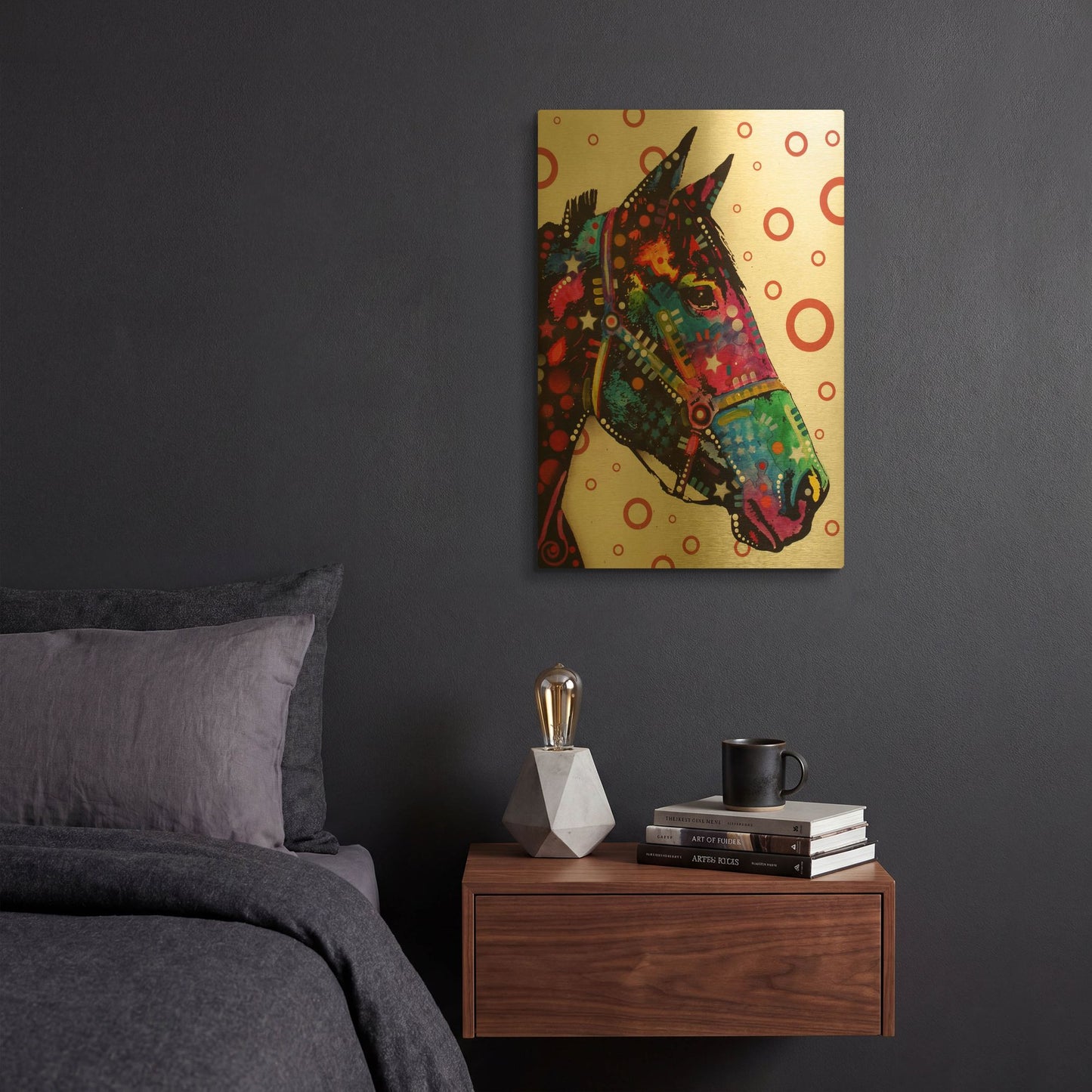 'Horse 1' By Dean Russo Gold Metal Wall Art