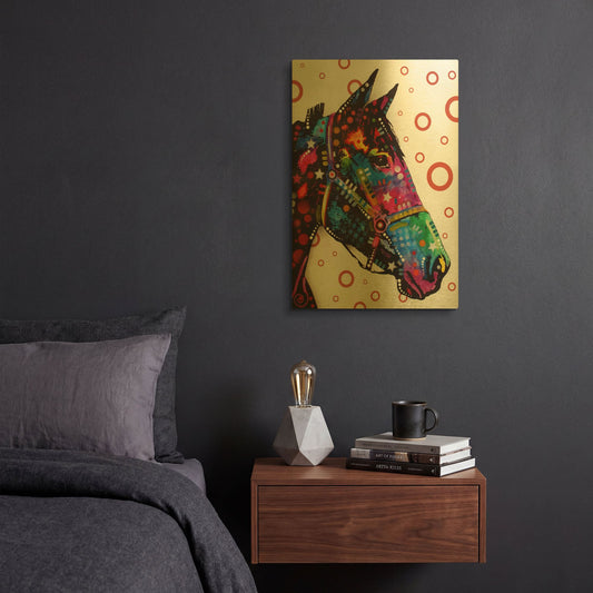 'Horse 1' By Dean Russo Gold Metal Wall Art