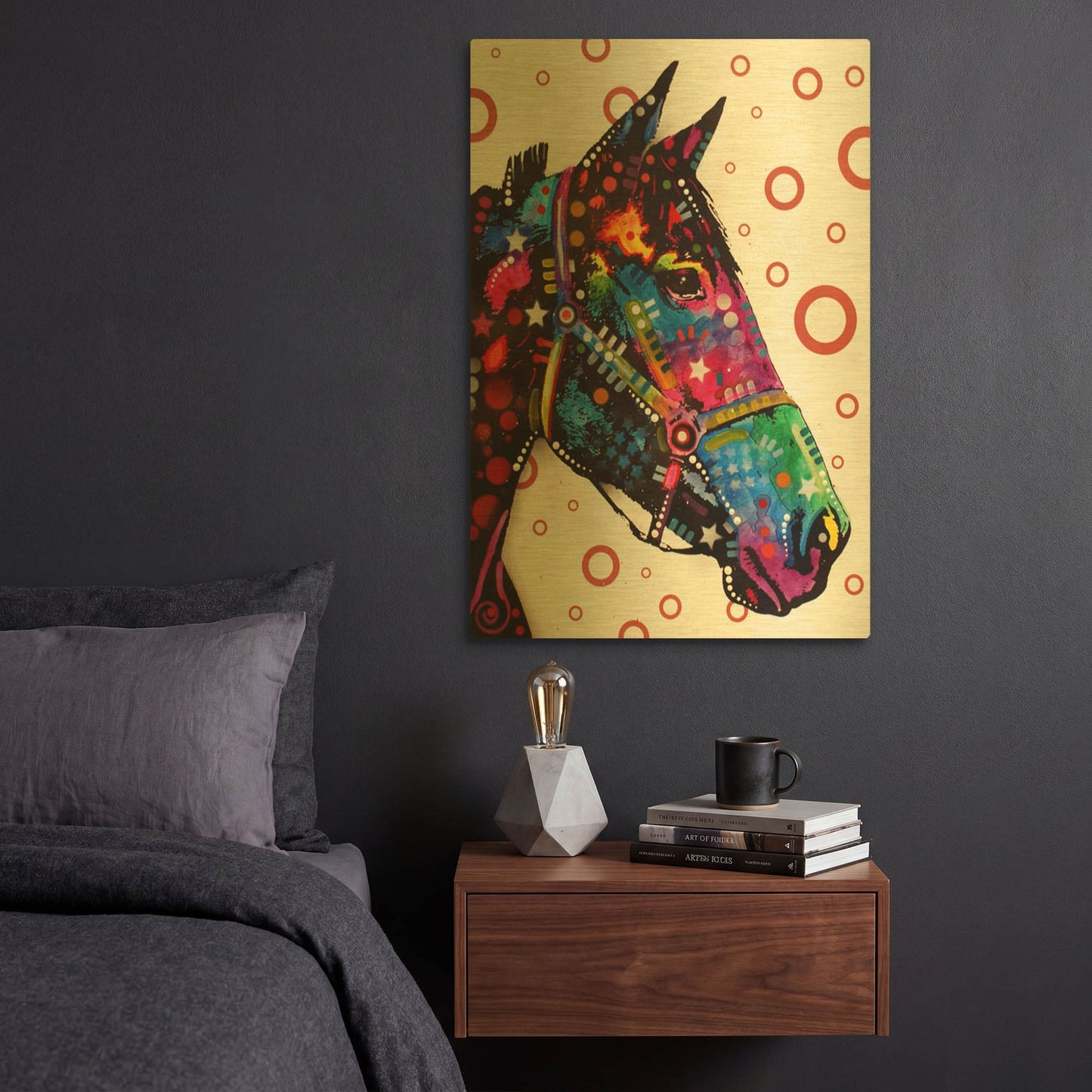 'Horse 1' By Dean Russo Gold Metal Wall Art