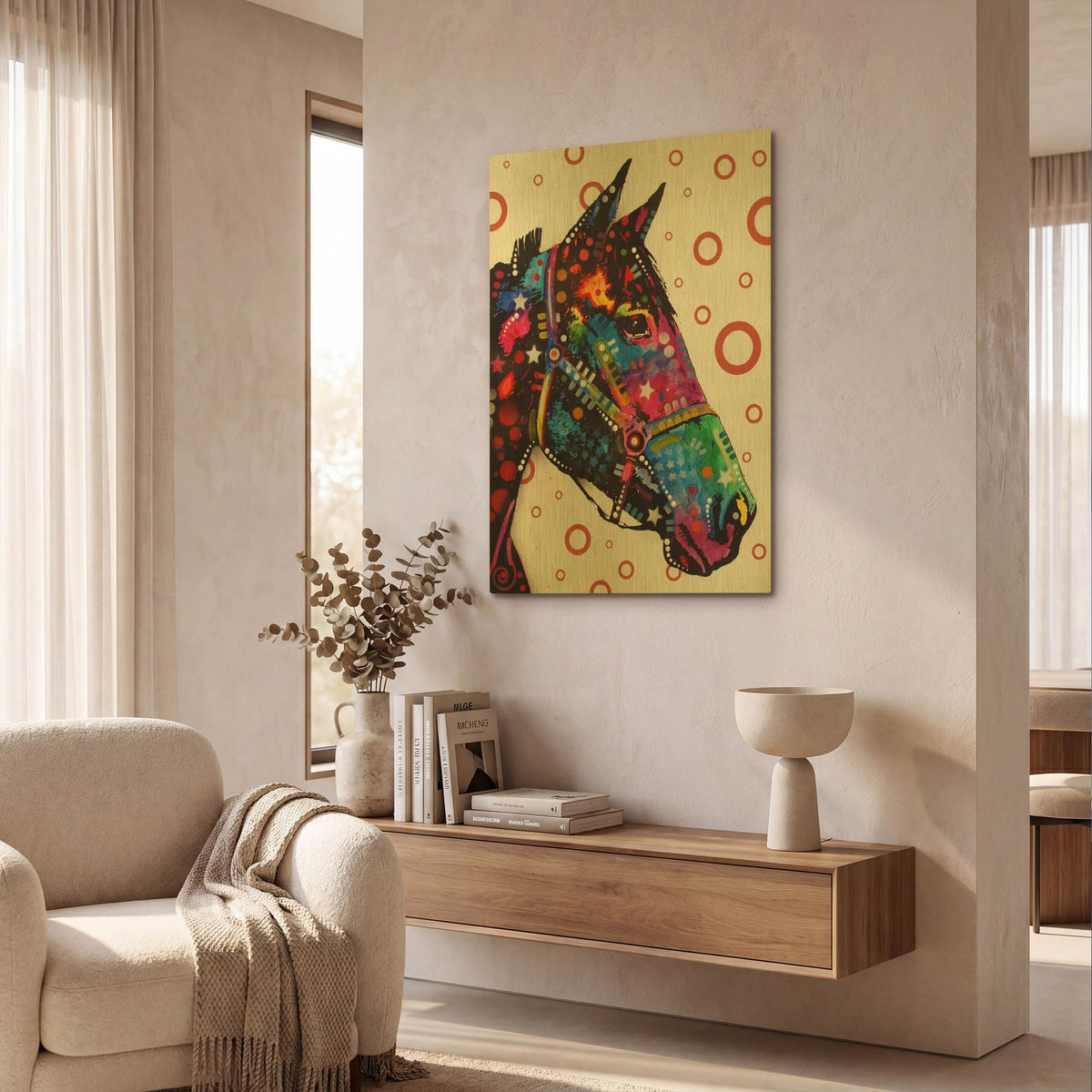 'Horse 1' By Dean Russo Gold Metal Wall Art