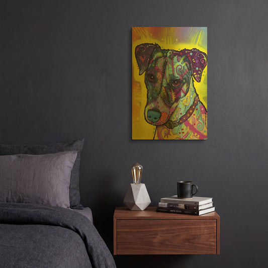 'Jack Russell' By Dean Russo Gold Metal Wall Art