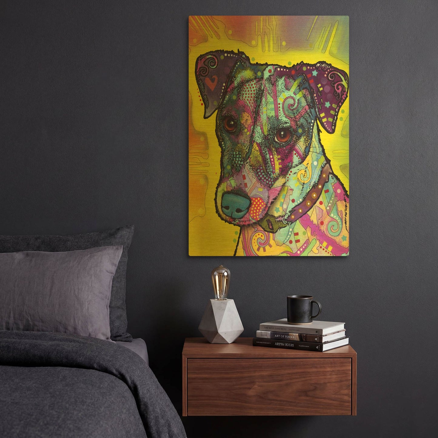 'Jack Russell' By Dean Russo Gold Metal Wall Art