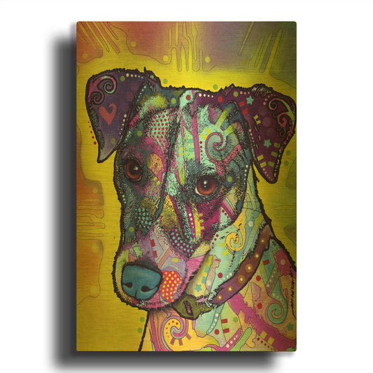 'Jack Russell' By Dean Russo Gold Metal Wall Art