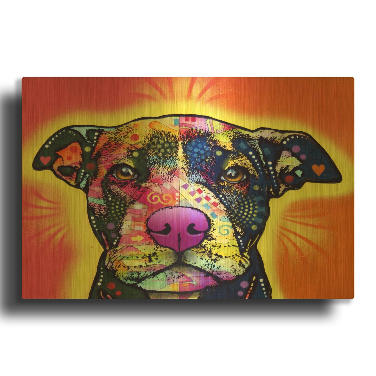 'Love A Bull' By Dean Russo Gold Metal Wall Art