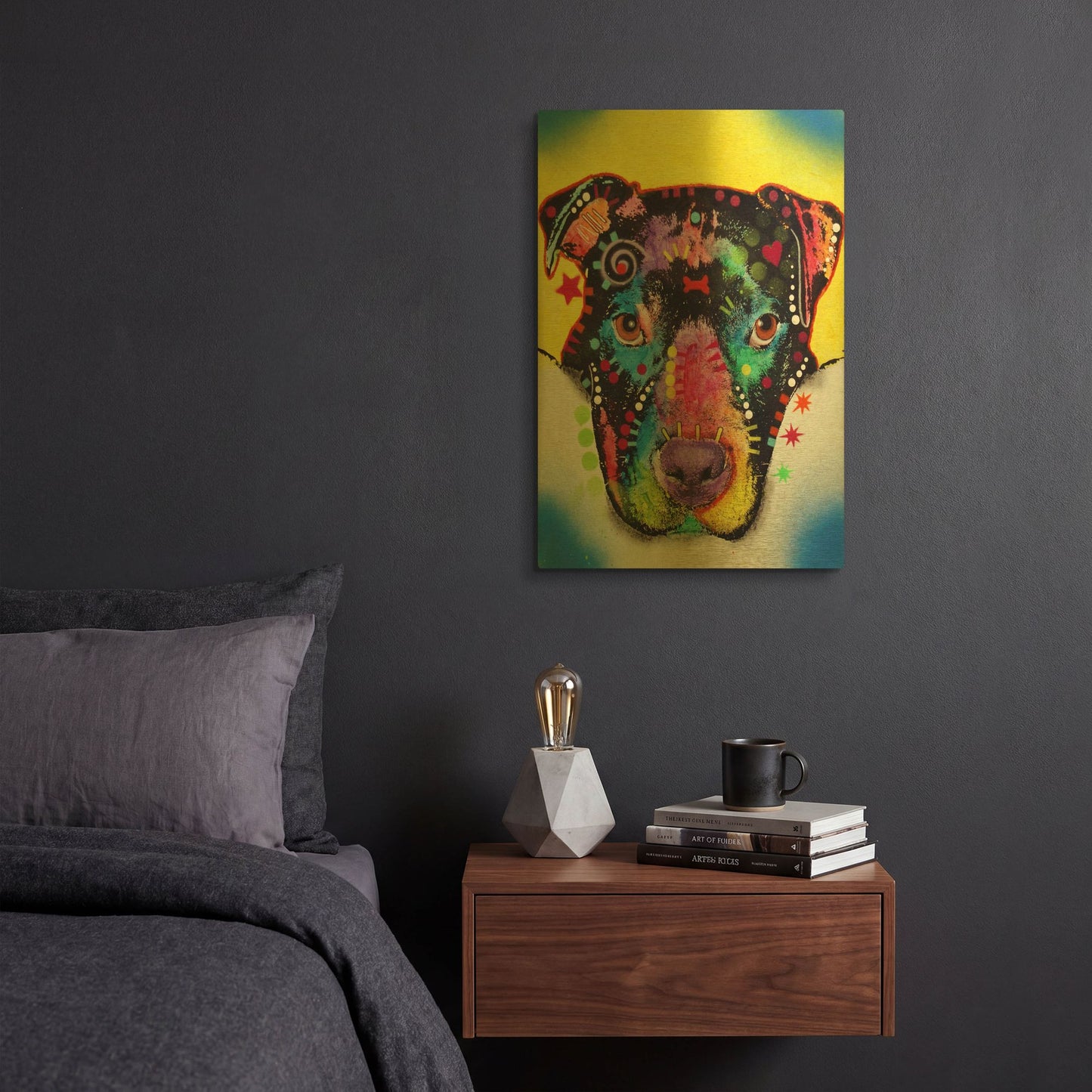 'Otter Pitbull' By Dean Russo Gold Metal Wall Art