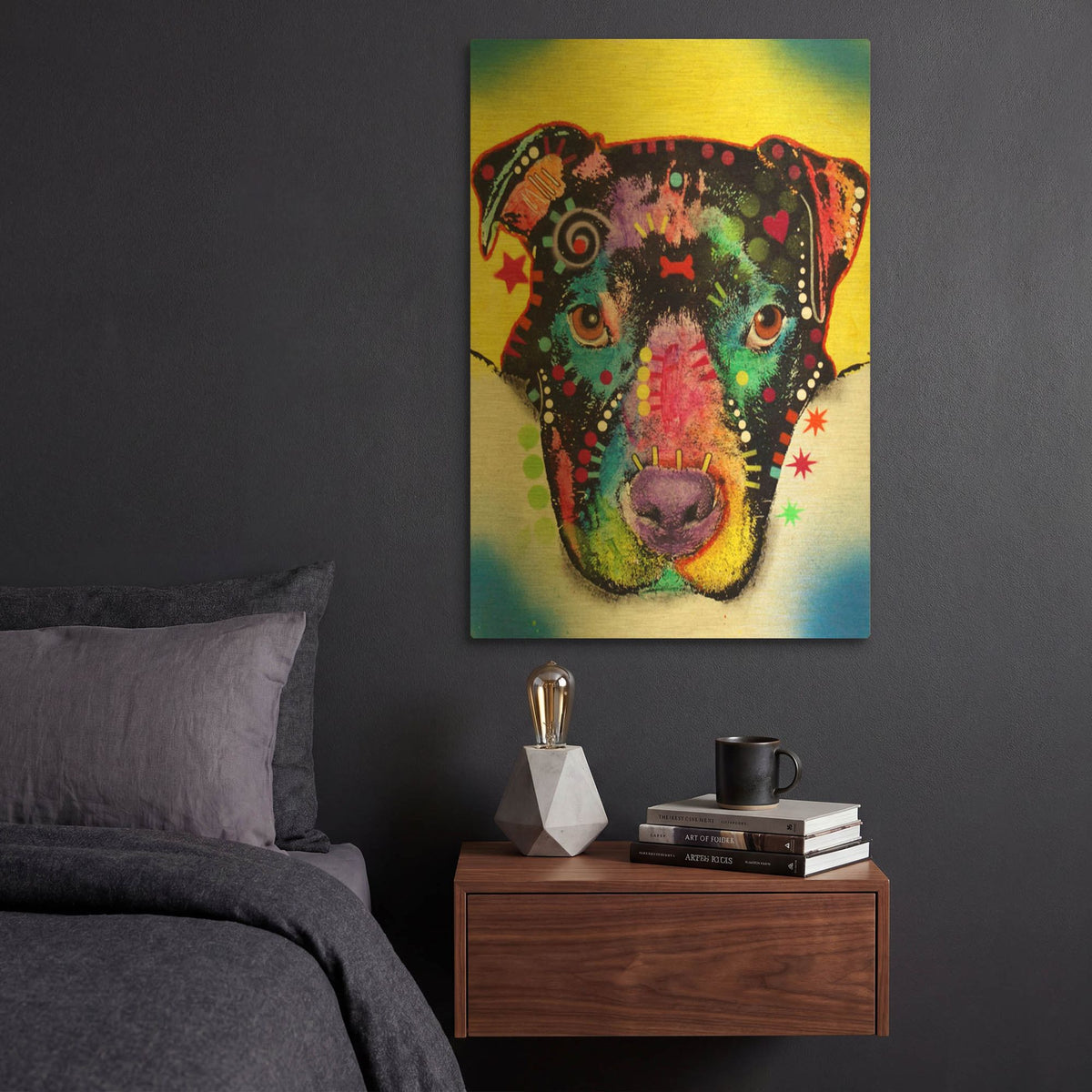 'Otter Pitbull' By Dean Russo Gold Metal Wall Art