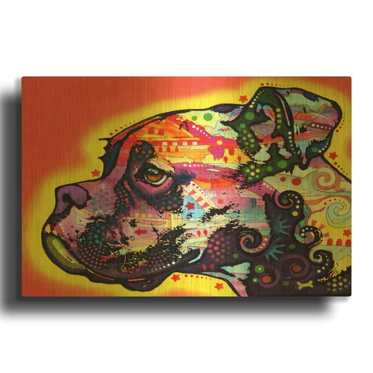 'Profile Boxer' By Dean Russo Gold Metal Wall Art