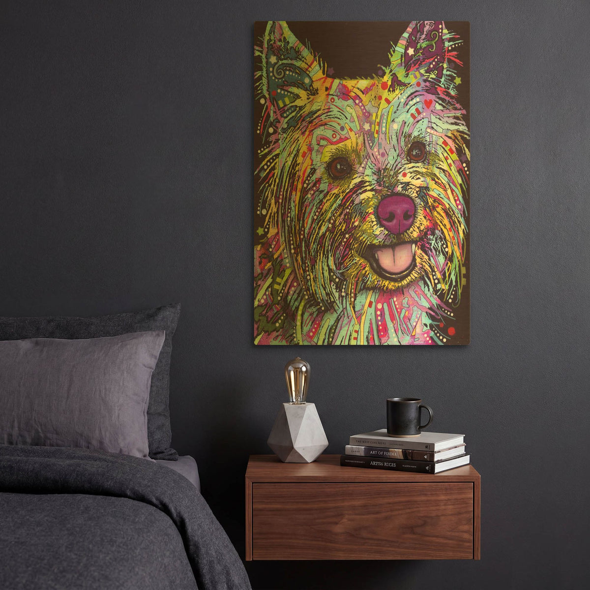 'Yorkie 1' By Dean Russo Gold Metal Wall Art