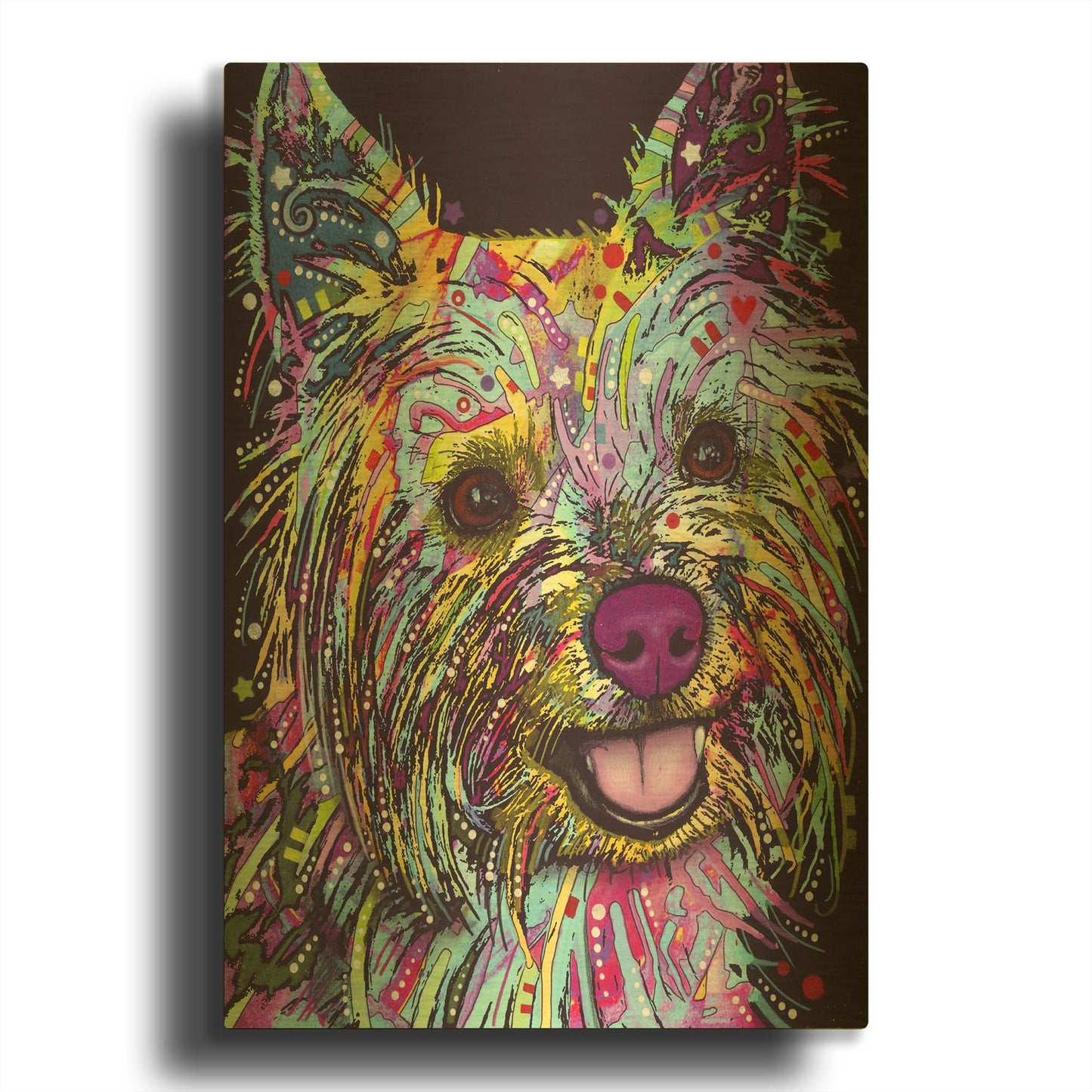 'Yorkie 1' By Dean Russo Gold Metal Wall Art