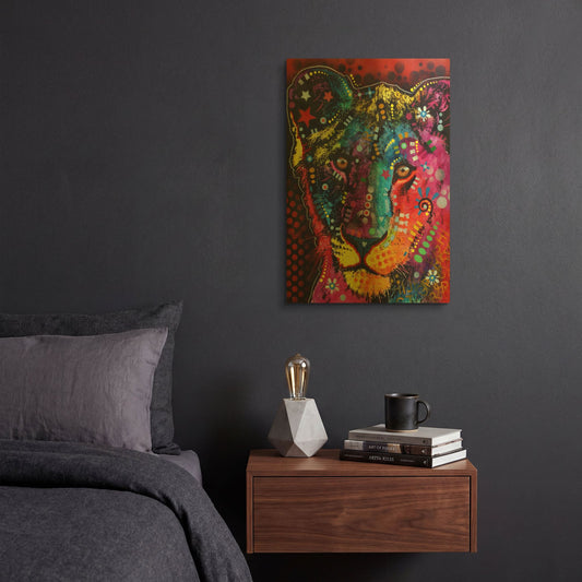 'Young Lion' By Dean Russo Gold Metal Wall Art
