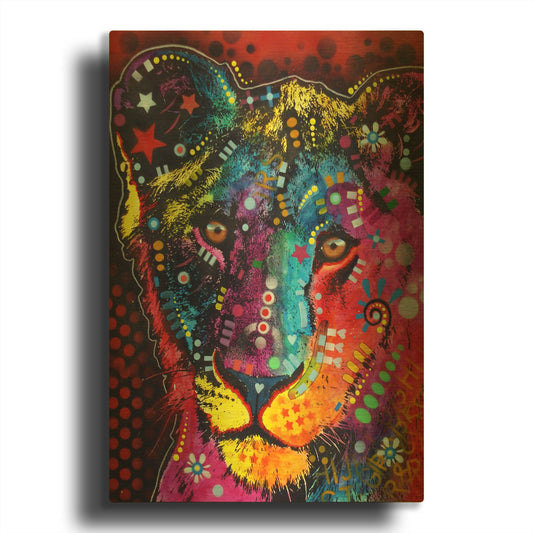 'Young Lion' By Dean Russo Gold Metal Wall Art