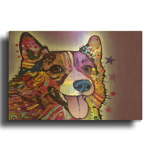 'Corgi' By Dean Russo Gold Metal Wall Art