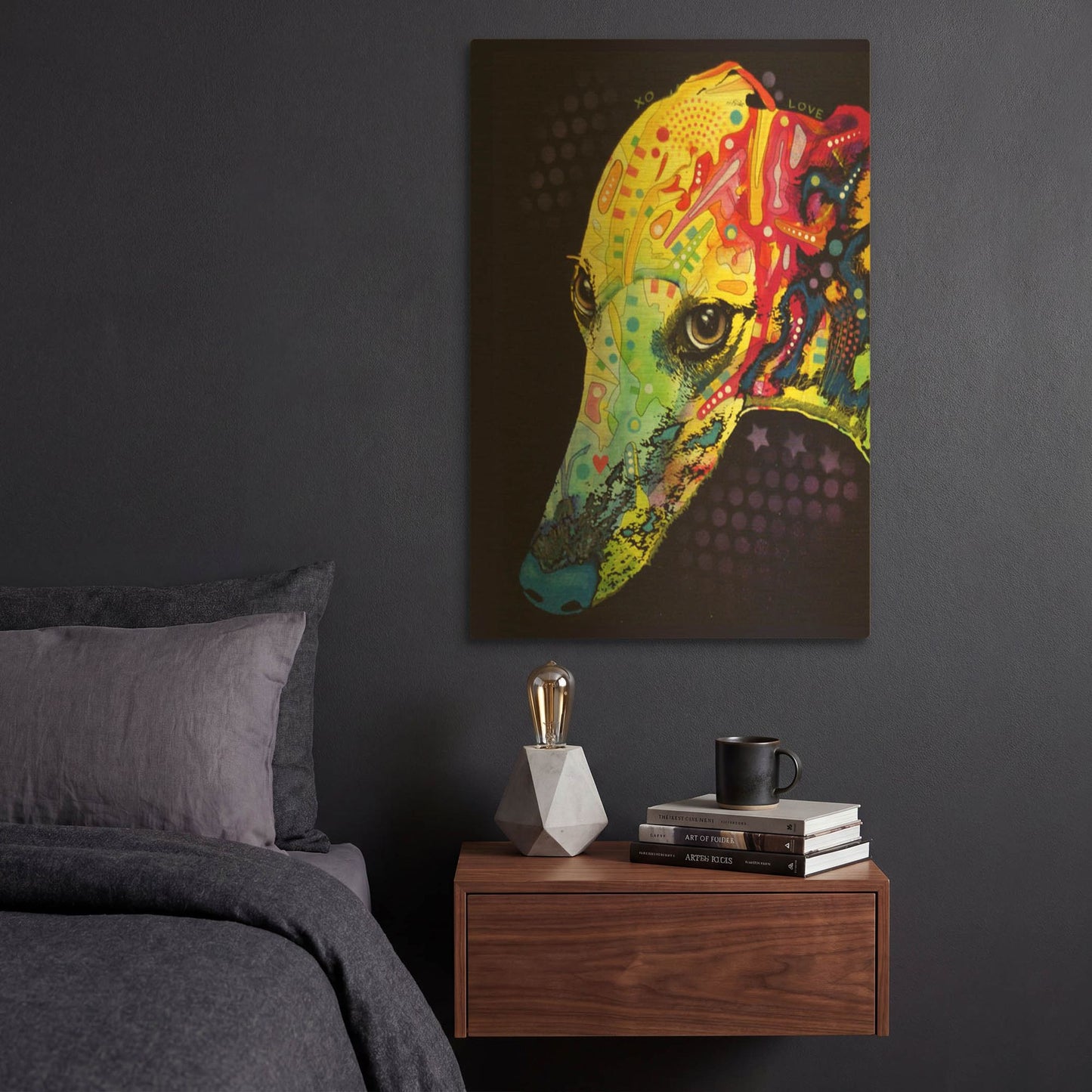 'Greyhound' By Dean Russo Gold Metal Wall Art