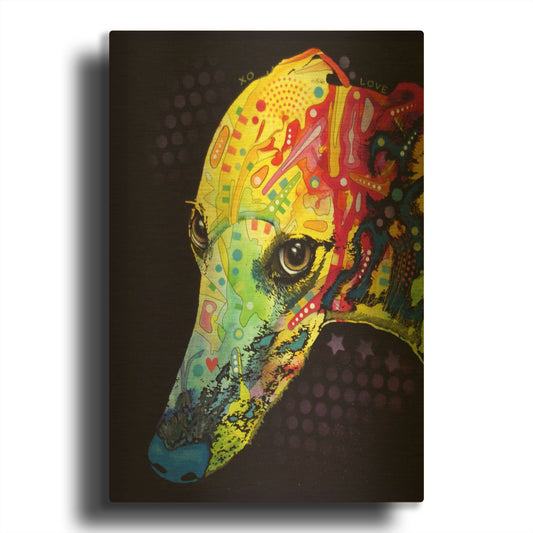 'Greyhound' By Dean Russo Gold Metal Wall Art