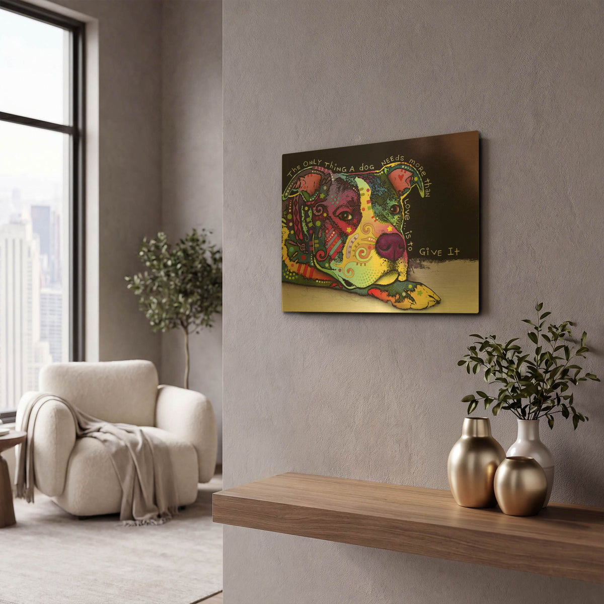 'Affection' By Dean Russo Gold Metal Wall Art