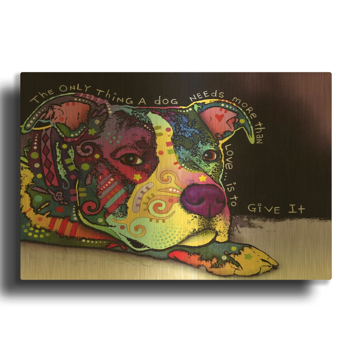 'Affection' By Dean Russo Gold Metal Wall Art