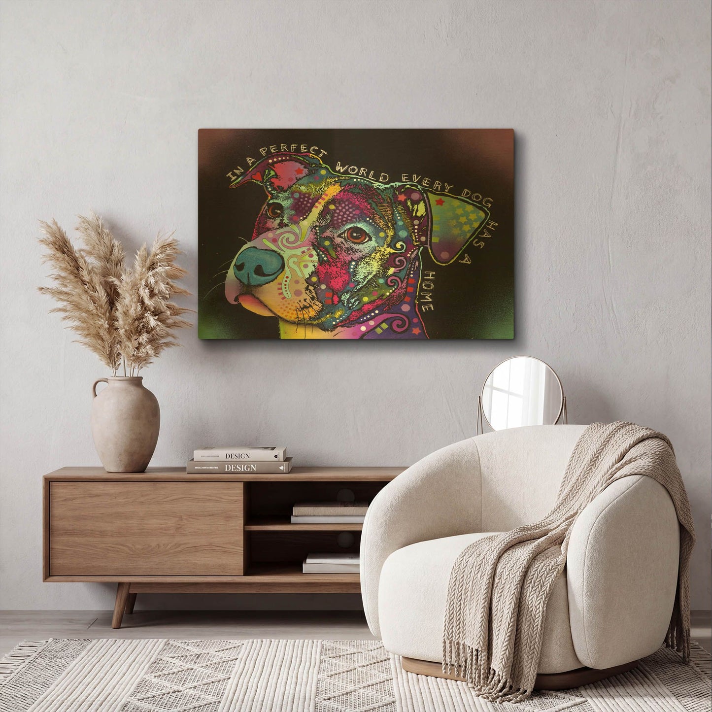 'In A Perfect World' By Dean Russo Gold Metal Wall Art