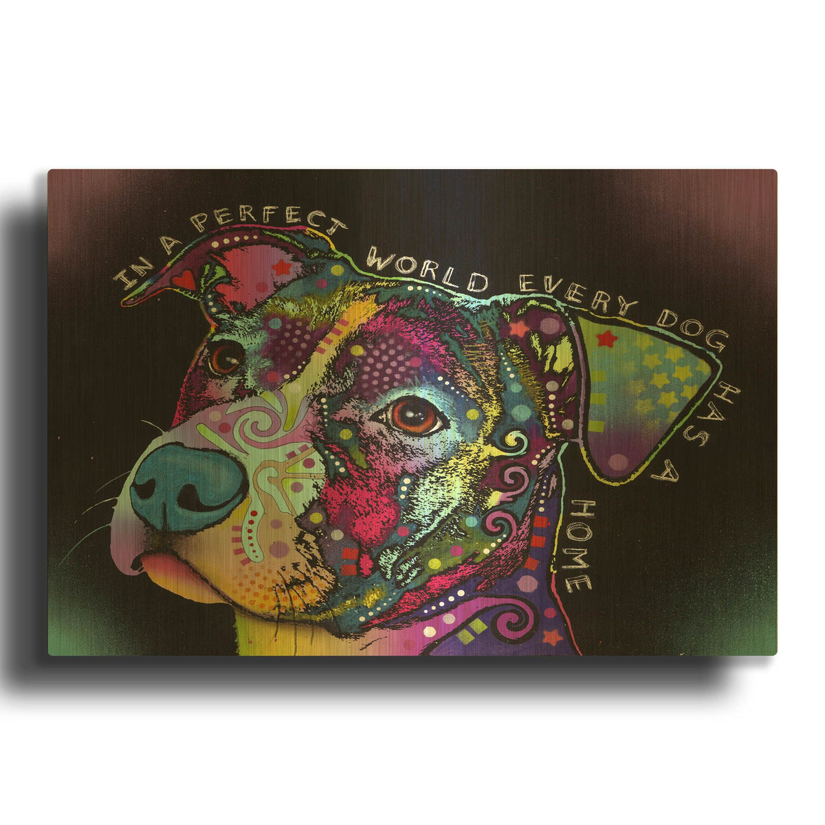 'In A Perfect World' By Dean Russo Gold Metal Wall Art