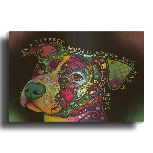'In A Perfect World' By Dean Russo Gold Metal Wall Art