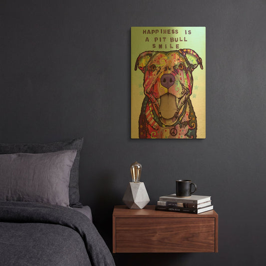 'Smile' By Dean Russo Gold Metal Wall Art