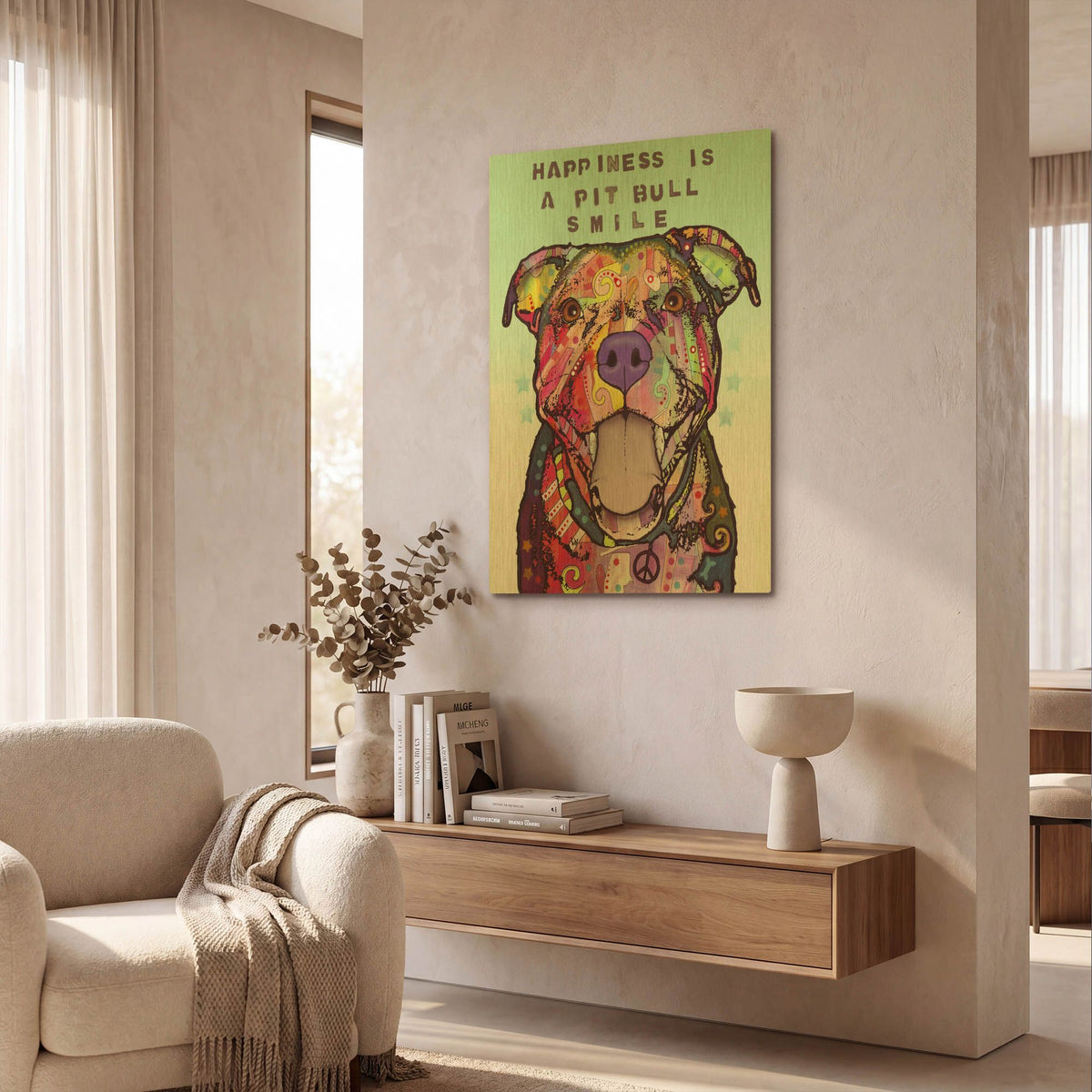 'Smile' By Dean Russo Gold Metal Wall Art